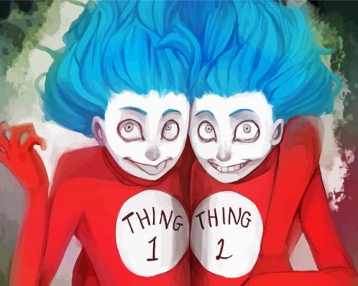 Aesthetic Thing 1 Thing 2 Diamond Paintings