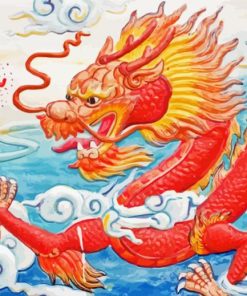 Aesthetic Red Chinese Dragon Diamond Paintings