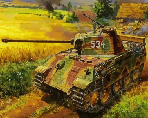 Aesthetic Ww2 Tank Diamond Paintings