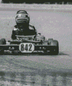 Black And White Go Kart Diamond Paintings