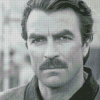 Black And White Tom Selleck Diamond Paintings