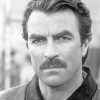 Black And White Tom Selleck Diamond Paintings