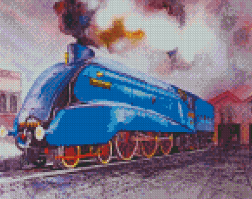 Blue Mallard Train Art Diamond Paintings