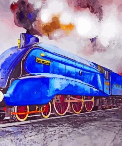 Blue Mallard Train Art Diamond Paintings