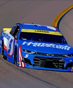 Blue Kyle Larson Car Racing Diamond Paintings