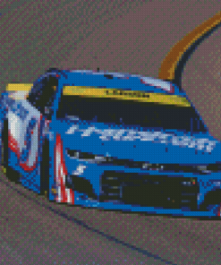 Blue Kyle Larson Car Racing Diamond Paintings