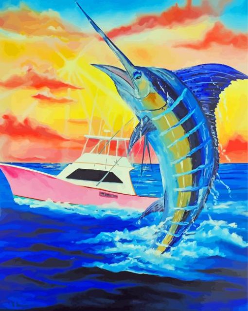 Blue Marlin Art Diamond Paintings