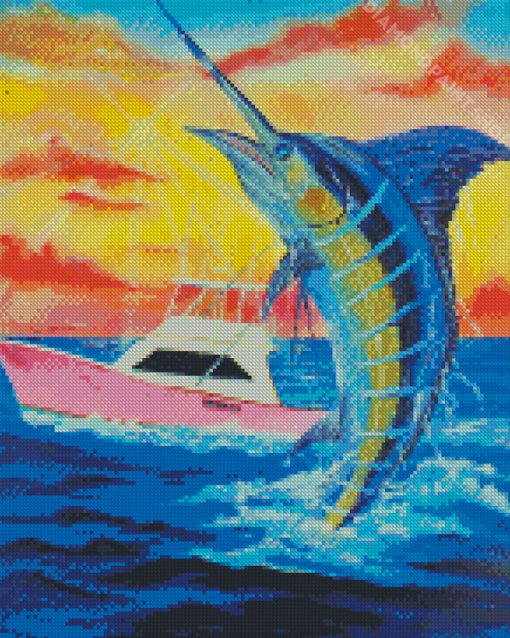 Blue Marlin Art Diamond Paintings