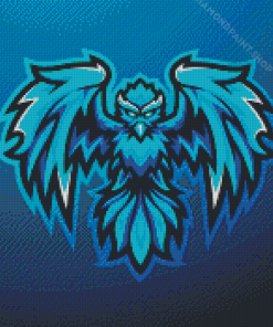 Blue Phoenix Mascot Logo Diamond Paintings