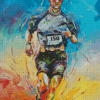 Colorful Man Running Diamond Paintings