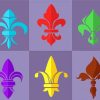 Colorful Fleur De Lis Diamond Paintings