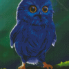 Cute Blue Owl Diamond Paintings