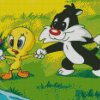 Cute Sylvester And Tweety Diamond Paintings