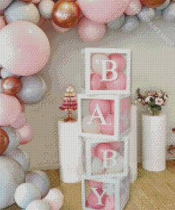 Girl Baby Shower Diamond Paintings