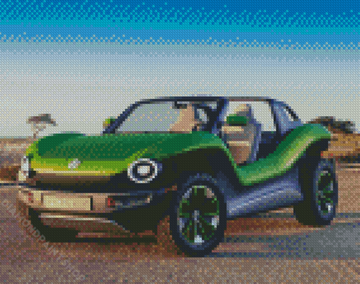 Green Beach Buggy Diamond Paintings