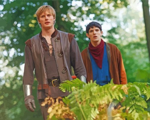 Merlin And Arthur Characters Diamond Painting