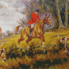 Vintage Hunting Scene Diamond Paintings