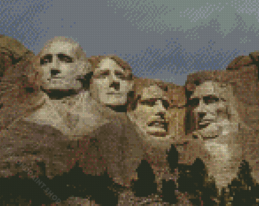 Aesthetic North Dakota Mount Rushmore Diamond Paintings