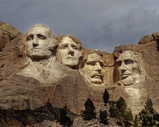 Aesthetic North Dakota Mount Rushmore Diamond Paintings