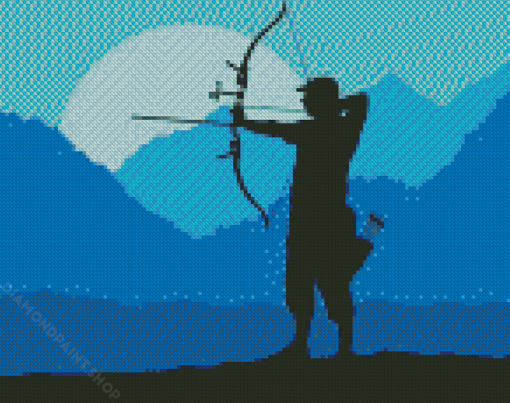 Archer Silhouette Art Diamond Paintings