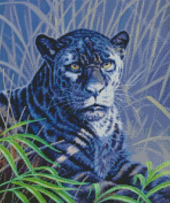 Black Jaguar Diamond Paintings