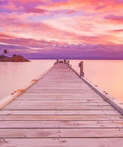 Boardwalk At Sunset Tasmania Diamond Paintings