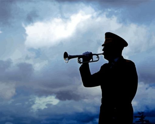 Bugler Silhouette Diamond Paintings