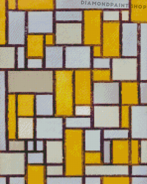 Composition With Grid Mondrian Diamond Paintings