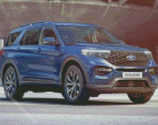 Dark Blue Ford Explorer Diamond Paintings