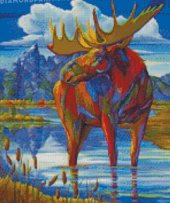 Fall Art Moose Diamond Paintings