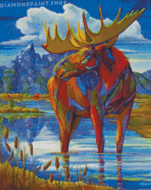 Fall Art Moose Diamond Paintings