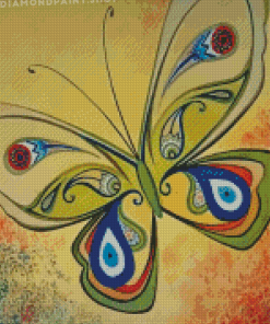 Greek Evil Eye Butterfly Diamond Paintings