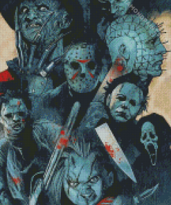 Horror Movies Collage Diamond Paintings