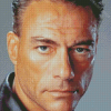 Jean Claude Van Damme Face Diamond Paintings