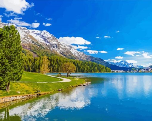 Lake Saint Moritz Diamond Paintings