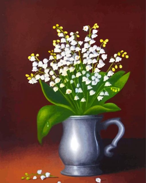 Lilies In Jug Art Diamond Paintings