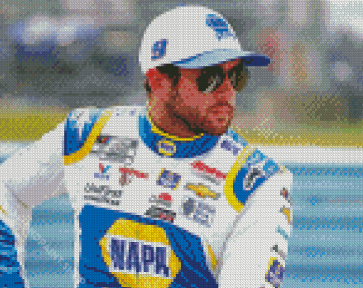 Nascar Elliott Car Driver Diamond Paintings