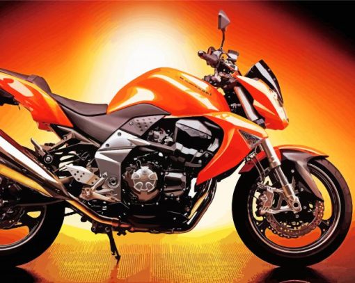 Orange Kawasaki Limited Edition Diamond Paintings