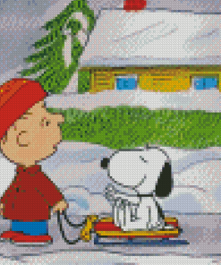 Peanuts Christmas Charlie Brown And Snoopy Diamond Paintings