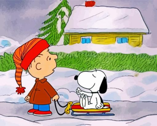 Peanuts Christmas Charlie Brown And Snoopy Diamond Paintings