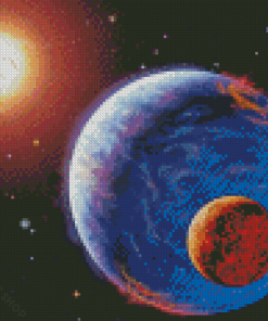 Planets And Stars Art Diamond Paintings