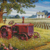 Rusty Tractor By John Sloane Diamond Paintings