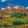 San Gimignano Buildings Italy Diamond Paintings