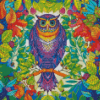 Tropical Mandala Owl Diamond Paintings