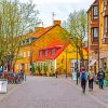 View Of A Street In Central Lund Sweden Diamond Paintings