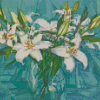 White Lilies Art Diamond Paintings