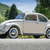 White Volkswagen Bug Diamond Paintings