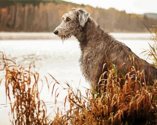 Wolfhound Dog Animal Diamond Paintings