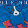 Aesthetic Blue Dog Diamond Paintings