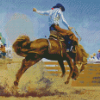 Aesthetic Bucking Bronco Art Diamond Paintings